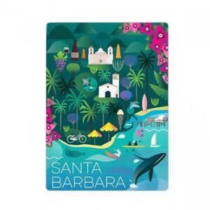 Colorful Santa Barbara magnet